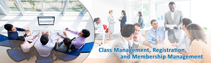 Class management, Registration, Donor, and Membership Management